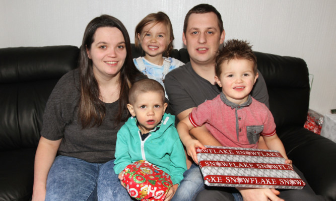 Charlie with mum Riona, dad Liam, sister Kelseigh and brother Rileigh.