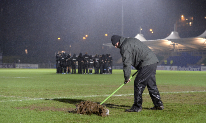 The 1872 Cup match at Scotstoun in 2014 was also postponed because of a waterlogged pitch.