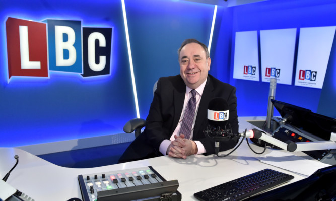 Mr Salmond in the studio.