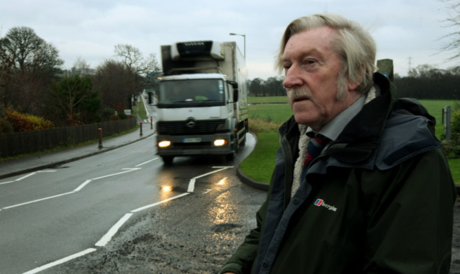 Councillor Mike Barnacle wants the A977 in Crook Of Devon upgraded.