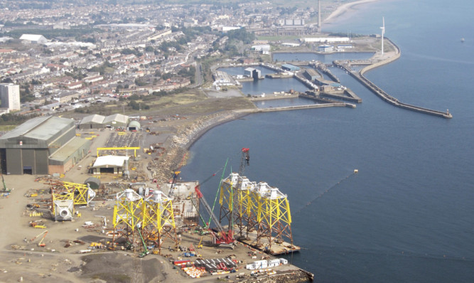 SHI has consents from the Scottish Government to erect a single demonstrator turbine metres offshore at Fife Energy Park at Methil.