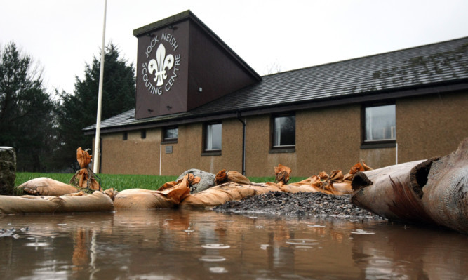 The ock Neish Scout Centre near Tannadice has been damaged by recent floods.