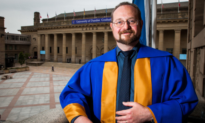 Scottish crime author Stuart MacBride received an honorary degree from Dundee University last summer