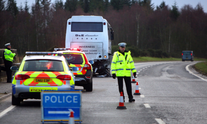 The accident happened on the A9 between Birnam and Bankfoot on Friday.