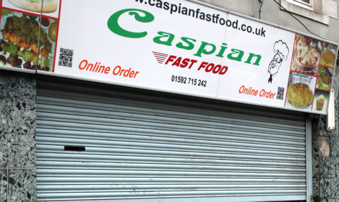 The shutters are going up at the Caspian fast food outlet.