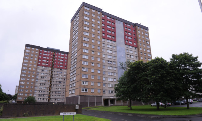 Police were called to the flat in Elders Court early on Sunday morning.