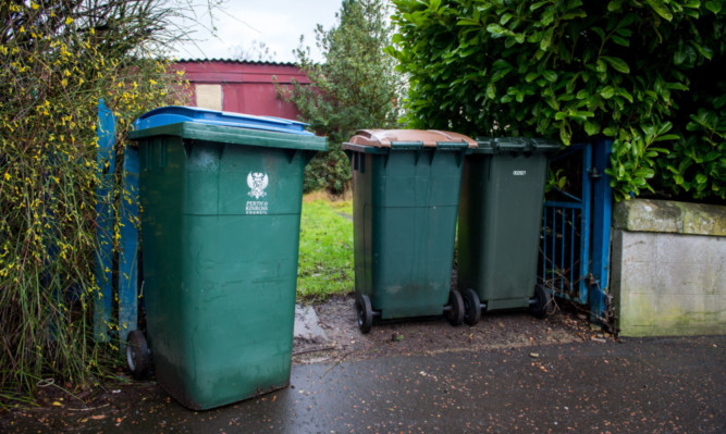 Some of the old larger bins which are being phased out.