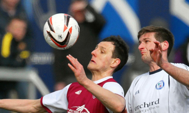 Chris Templeman in action for Forfar.