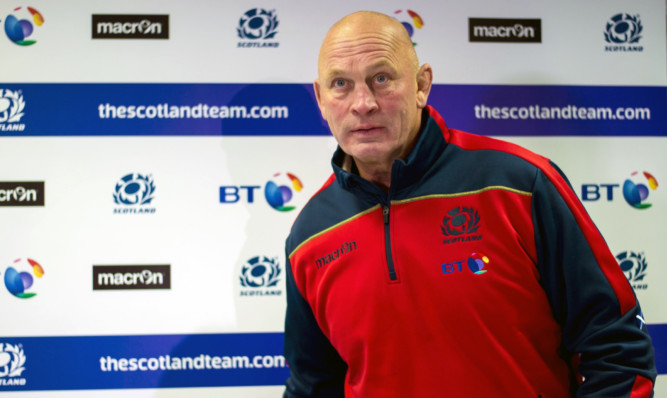 Vern Cotter takes his seat at BT Murrayfield to name his Scotland Six Nations squad.