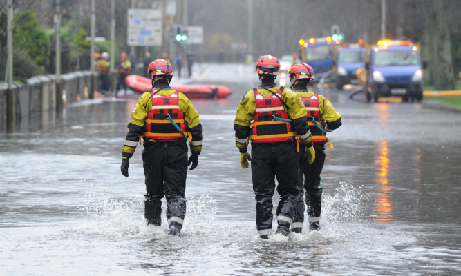 Firefighters and rescue specialists were called to deal with flooding in Perth city centre earlier this month.