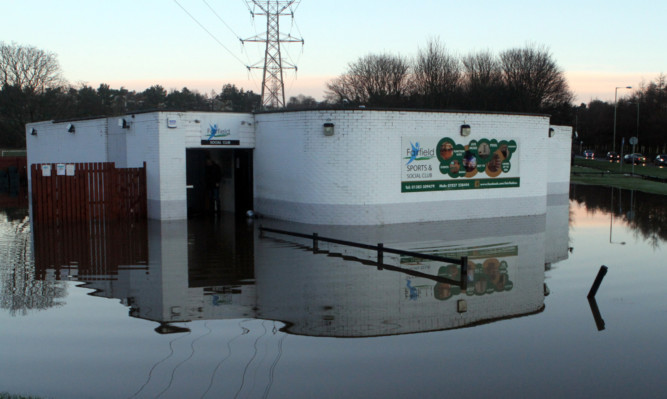 The club at the height of the flooding.