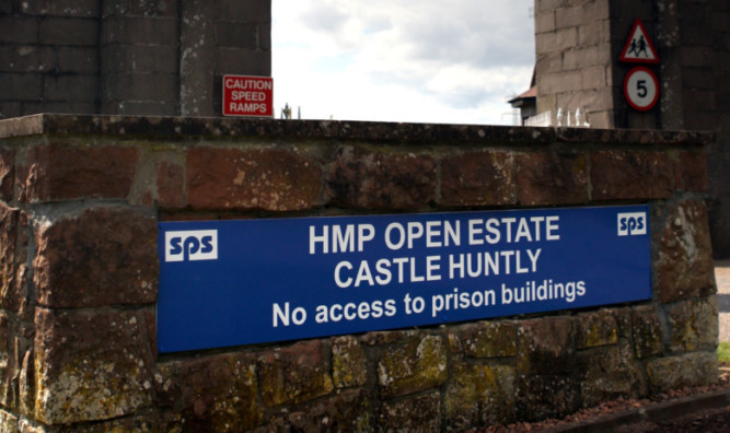The entrance to HMP Castle Huntly.