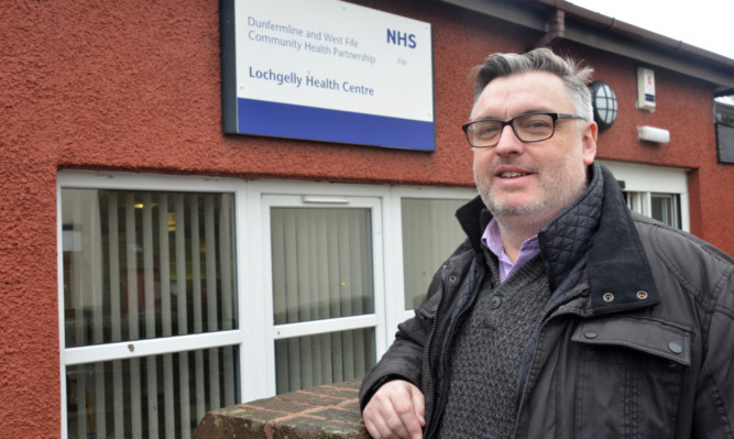 Councillor Mark Hood at Lochgelly Health Centre.