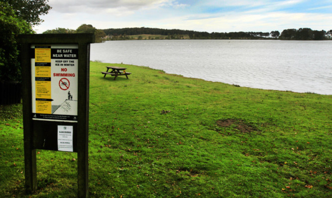 The dog died after slipping through ice at Monikie Country Park