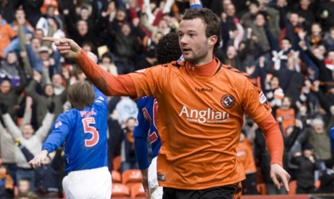 Noel Hunt on the pitch during his Dundee United days.
