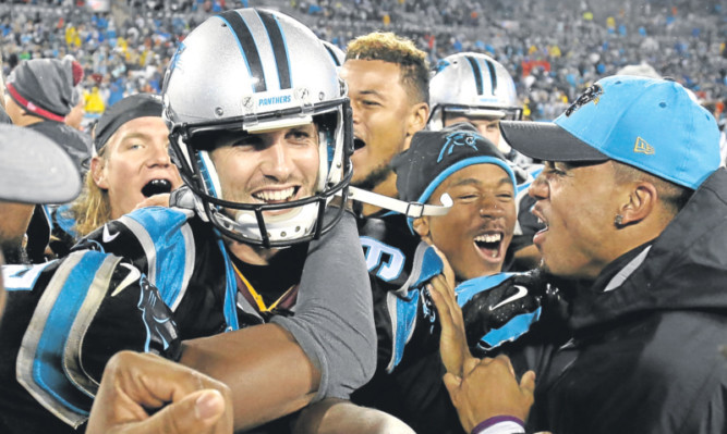 Graham Gano after a game with the Carolina Panthers.