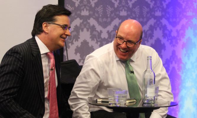 Panellists Bob Keiller, right, and Craig Nicol during the Q&A session.