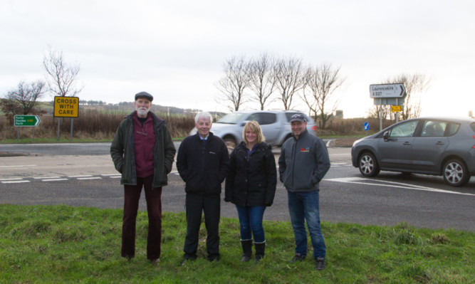 Charles Gordon, David May, Jill Fotheringham and Andy Ogilvie celebrated confirmation of the junction upgrade.