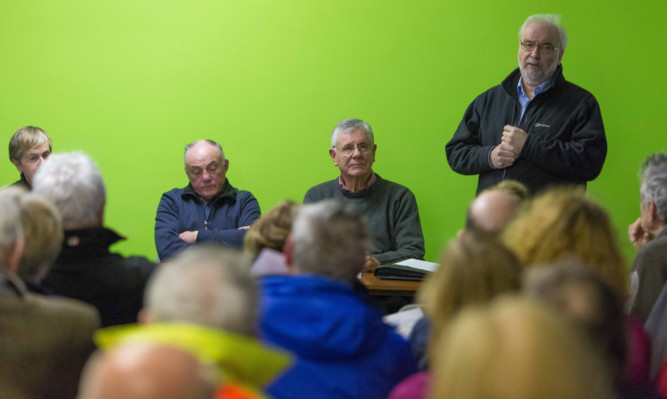 Speakers at Campaign Against Cupar North Steering Group's public meeting.