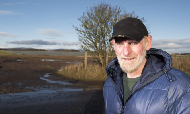 Padanaram resident Frank Morrison opposite where the new recycling centre could be situated on the edge of the village.