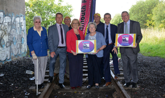 Levenmouth rail campaigners pictured in 2015.