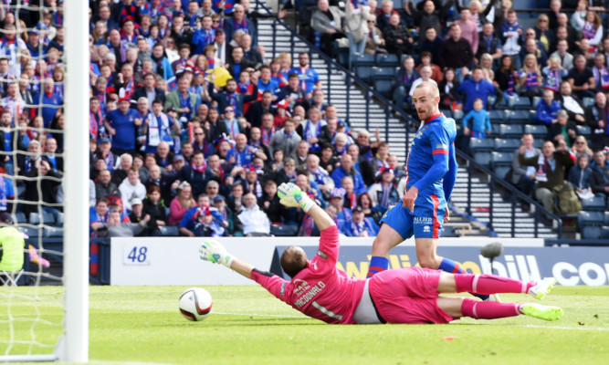 James Vincent scores the winner for Inverness in last season's final.