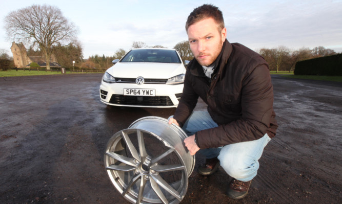 Frasers car was off the road for two weeks for repairs after his alloy wheel was damaged.
