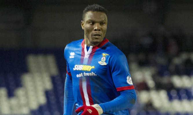 Edward Ofere in action for Inverness.