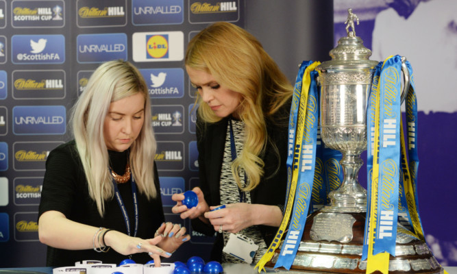 The draw for the quarter-final of the William Hill Scottish Cup is re-set after a ball is found to be open.