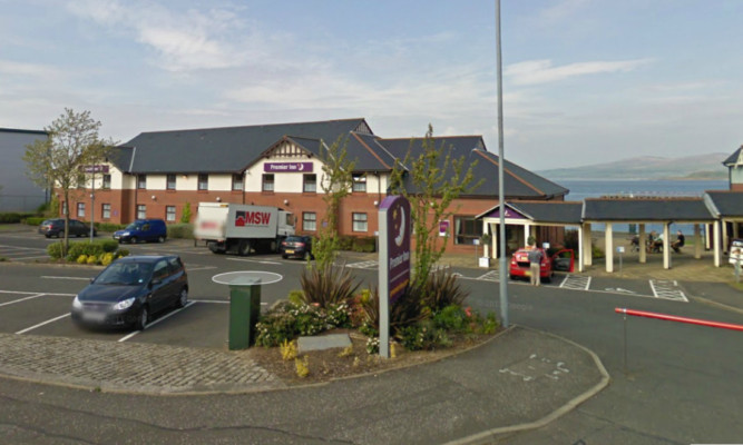 The woman and her daughter were discovered at the Premeir Inn in Greenock.