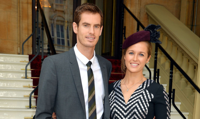 Andy Murray and wife Kim.