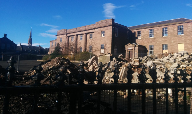 The former Chapelpark School in Forfar, where additional design works will cost the council almost £200,000.