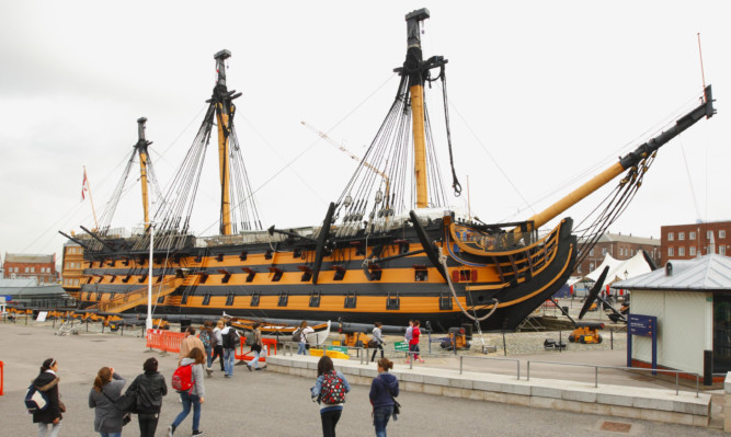 Admiral Lord Nelson's famous flagship HMS Victory.