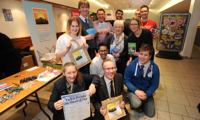 Representatives of the groups involved in Be A Good Neighbour, with Councillor Fraser Macpherson, front right.