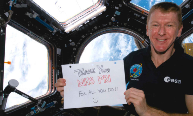 Major Tim Peake and his galactic message of thanks.