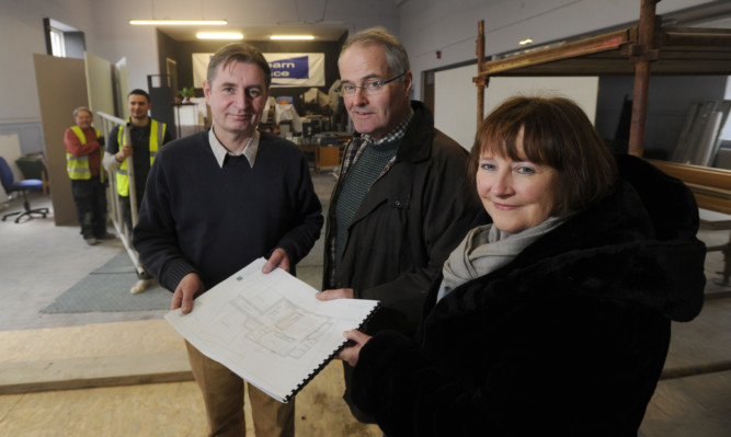 The Strathearn Artspace committee David Campbell, Simon Pengelley and Ruth Williams.