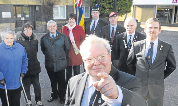 Ron Smith, front, with Ann Robertson, Marianne Finlayson, Gordon Elliot, Della Logie, Neil Finlayson, Bill Donaldson, Davie Archibald and Jamie McCartney.