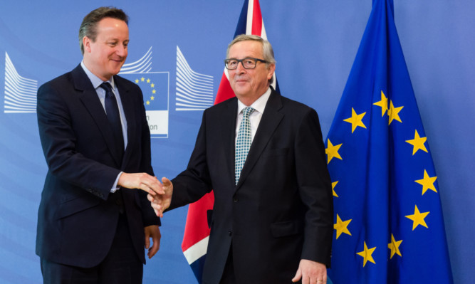 Prime Minister David Cameron and European Commission president Jean-Claude Juncker.