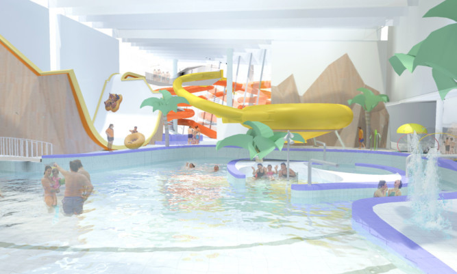 An artist's impression of the PH2O leisure pool.