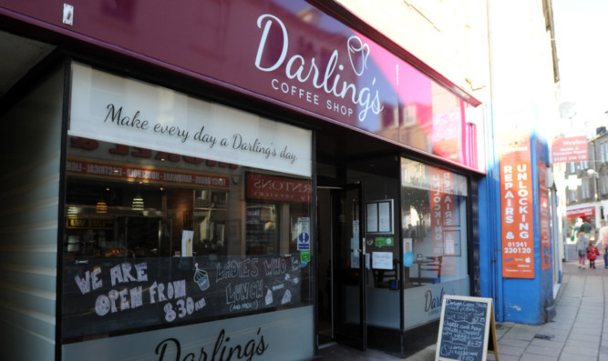 Darlings coffee shop in Arbroaths High Street.