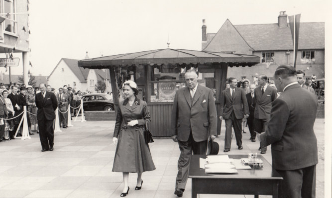 The Queen visiting Woodside in 1958.
