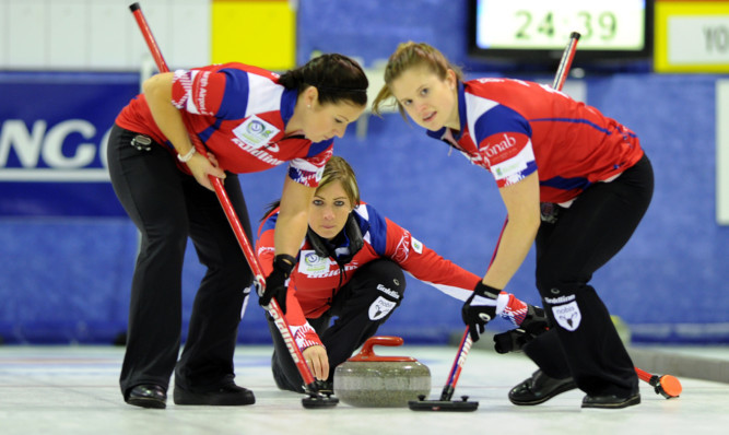 Eve with Sarah Reid, left, and Vicky Adams.