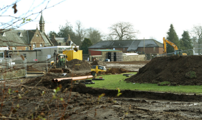 Construction work starts on the new Alyth Primary School.
