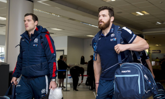 Both are on the plane to Rome, but Tim Visser (left) replaces Sean Lamont in the starting XV.