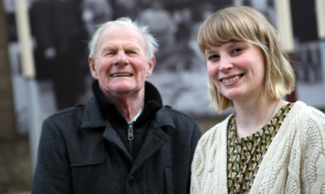 Anna Murray, Learning and Audiences officer at Verdant Works with Len Jamieson, sharer of old Dundee memories.