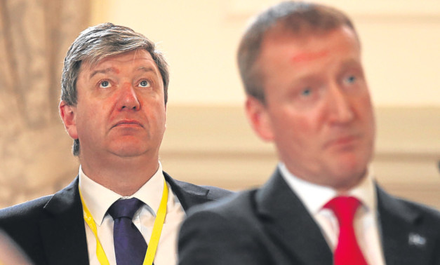Alistair Carmichael, left, and Tavish Scott at the Scottish Liberal Democrats spring conference.