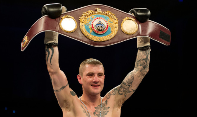 11/05/13 WBO LIGHTWEIGHT CHAMPIONSHIP
Ricky BURNS (SCO) V Jose GONZALEZ (PRI)
EMIRATES ARENA - GLASGOW
WBO Lightweight Champion Ricky Burns celebrates victory against Jose Gonzalez.