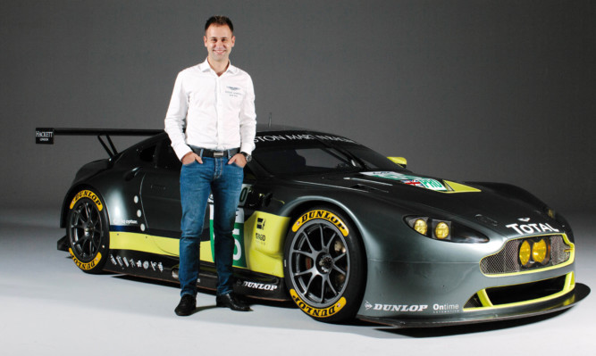 Jonny Adam with the Aston Martin Racing V8 Vantage GTE.