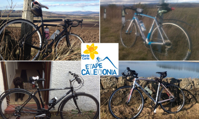 Team Courier have hit the road to get in shape for the Etape Caledonia.