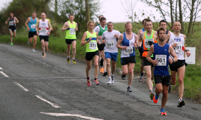 Runners in the Loch Leven Half Marathon.